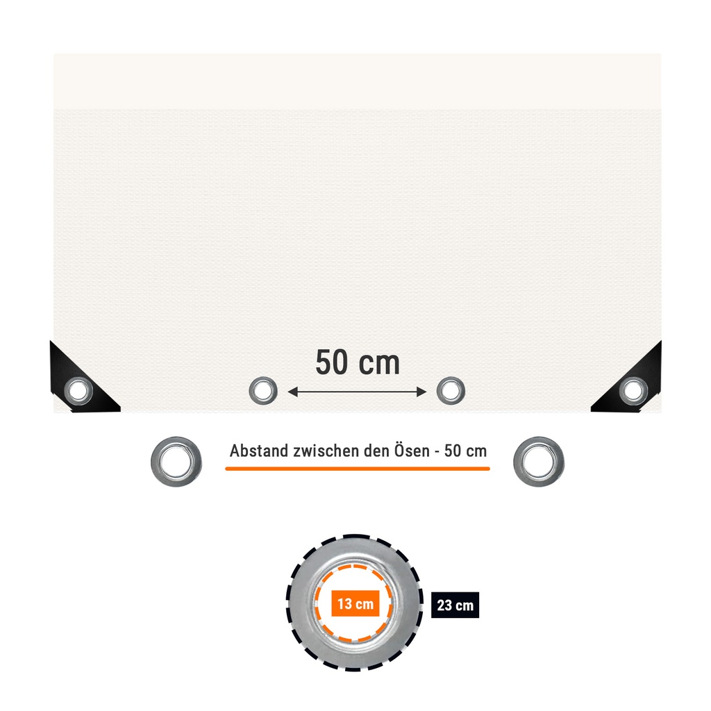 hvid 650 g/m² PVC 4 x 8m (32m²) Presenning-2