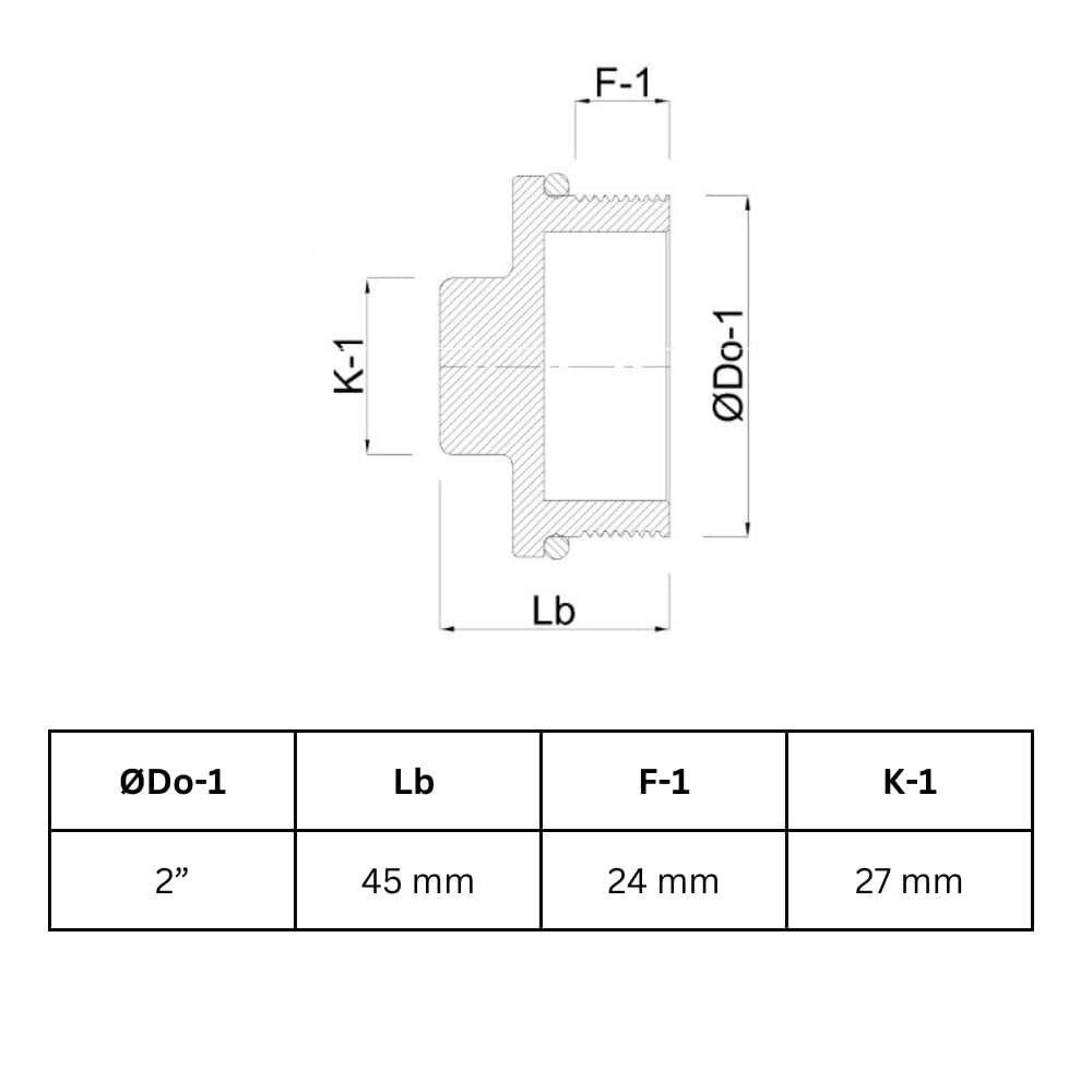 Gevindfitting Messing Prop 2" AG-0