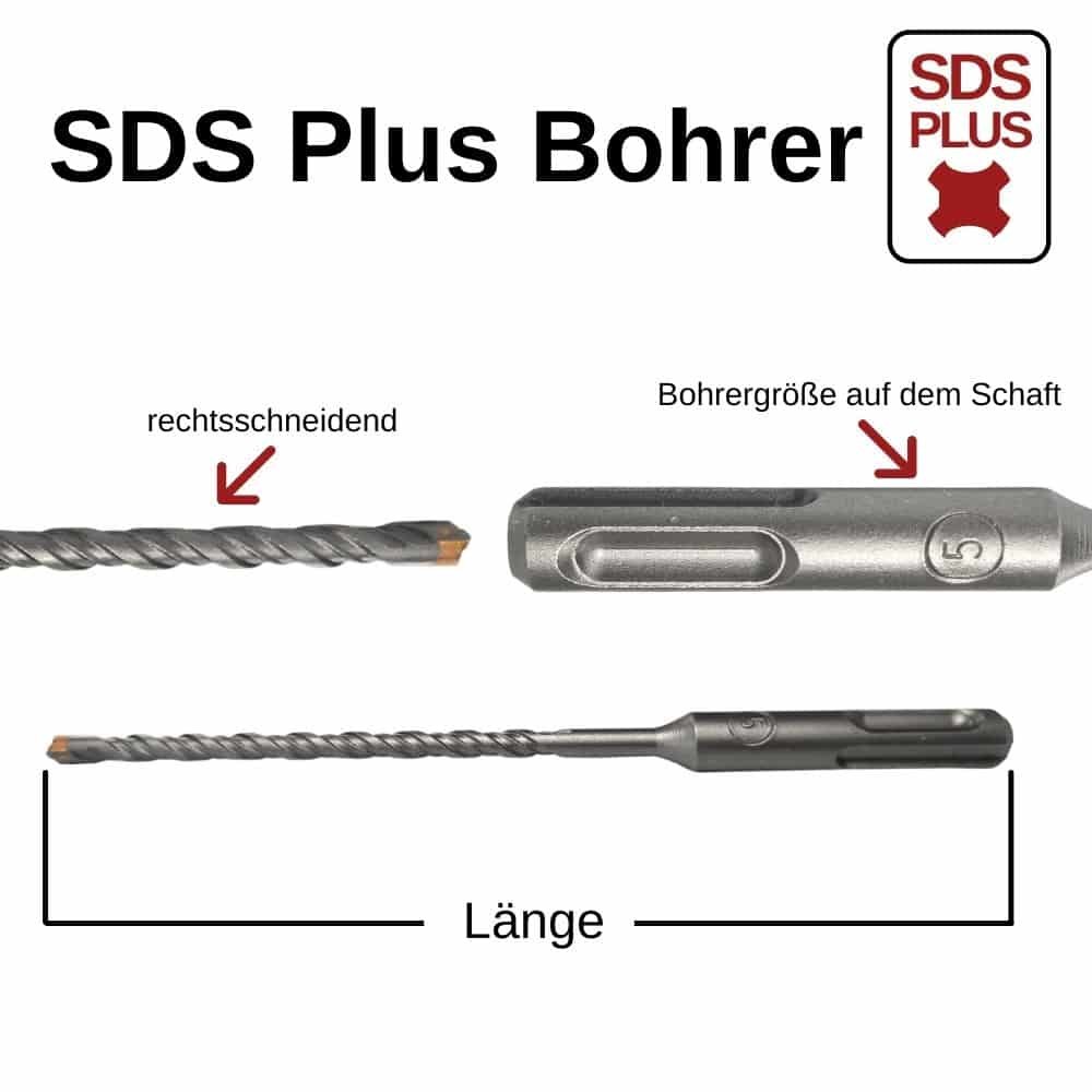 Hammerbor til SDS-PLUS 4-skærer Ø 5,0mm x 110mm længde-0