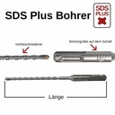 Hammerbor til SDS-PLUS 4-skærer Ø 5,0mm x 110mm længde-0