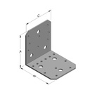 Vinkelbeslag 103 x 103 x 90 x 3 mm uden ribbe-0