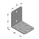 Vinkelbeslag 70 x 70 x 55 x 2 mm uden ribbe-0