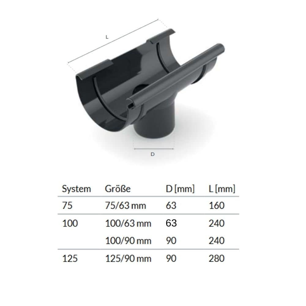 Stutzen brun System 75/63-0