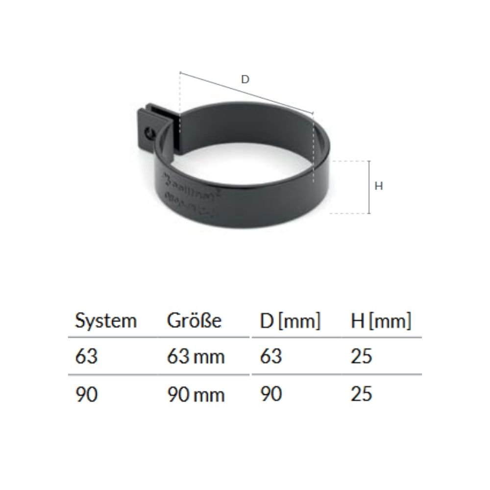 Bøjle (PVC) grafit System 90-0