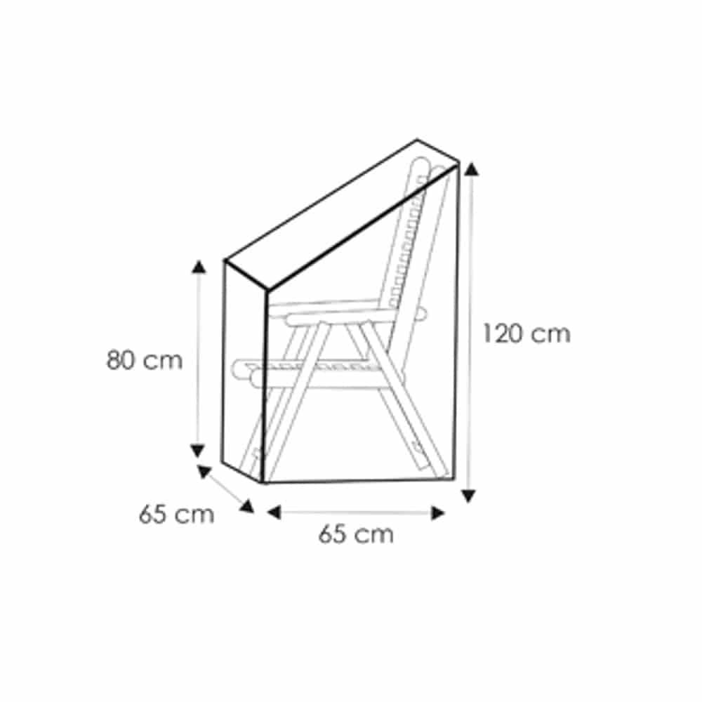 Beskyttelsesovertræk gennemsigtig justerbar stol, ca.65x65x120/80-0