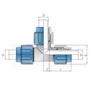 PP PE Rør Fitting T-stykke 3 Fittings 40 x 40 x 40-0