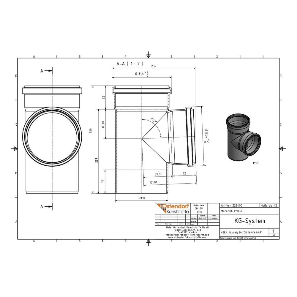 KGEA Abzweig DN/OD 160/160   87 Grad-1