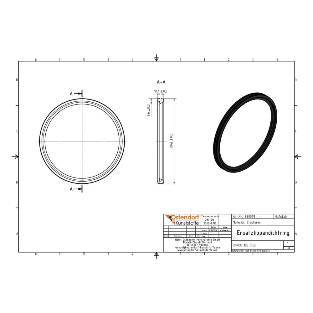 KG Erstatningslæbetætningsring DN/OD 125 (KG PVC)-0