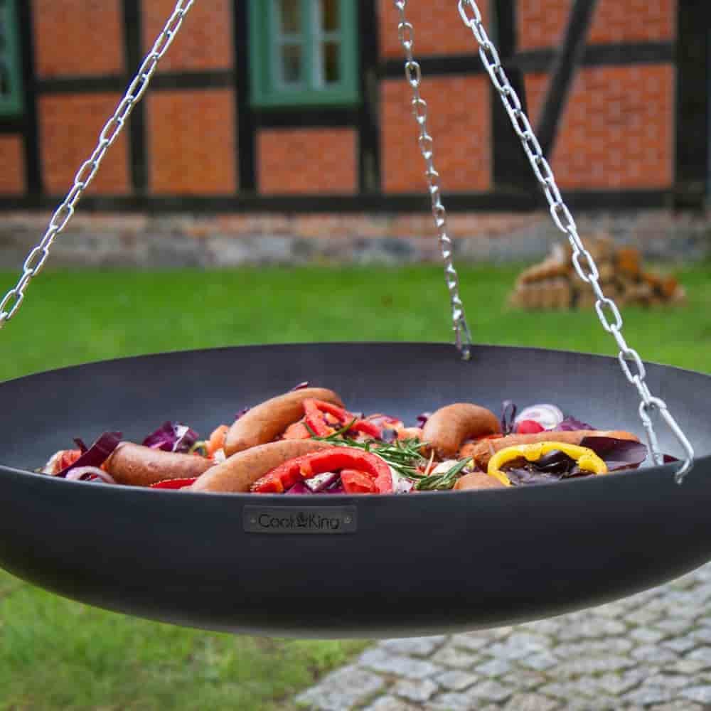 Wok på trefod af naturstål 180 cm - 60 cm diameter-2