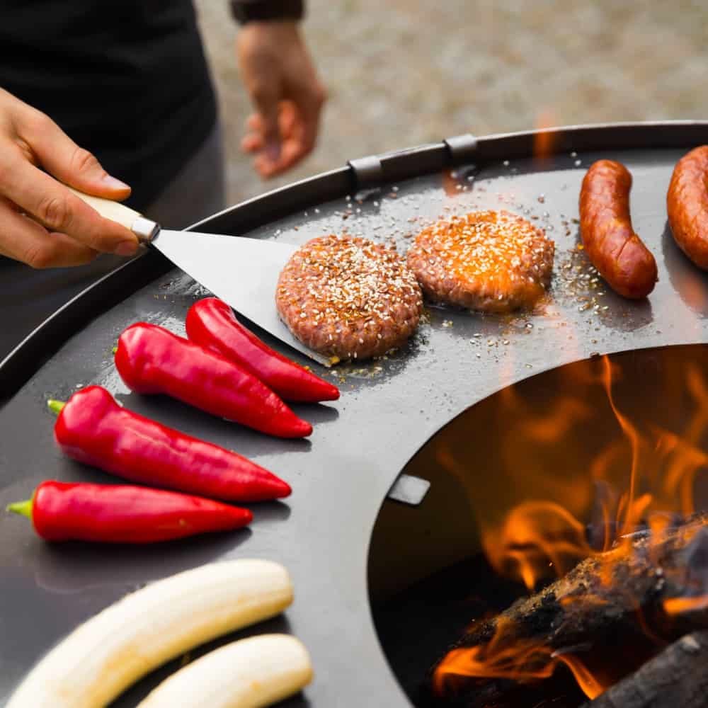 Grillplade i rustfrit stål til ildskål 82 cm-1