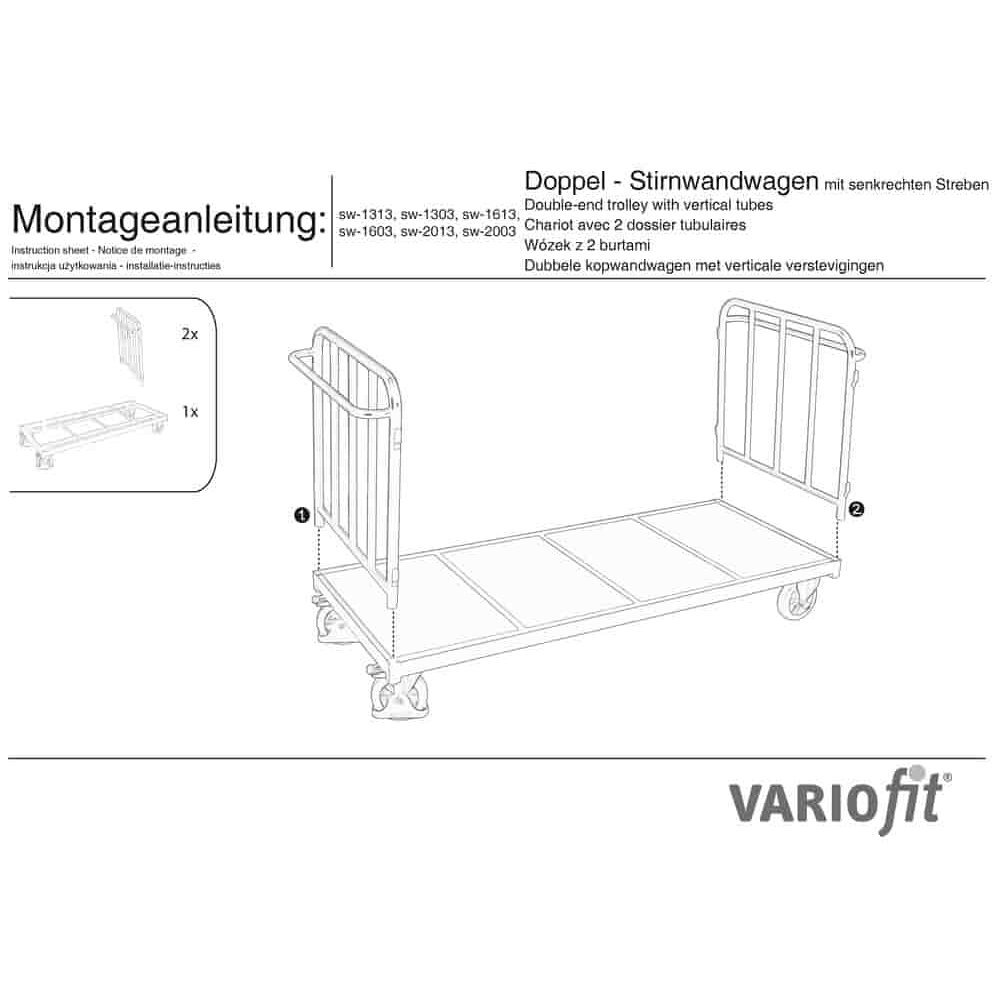 Stræben Dobbelt-Frontalvogn 500 kg Typ L (TG)-0