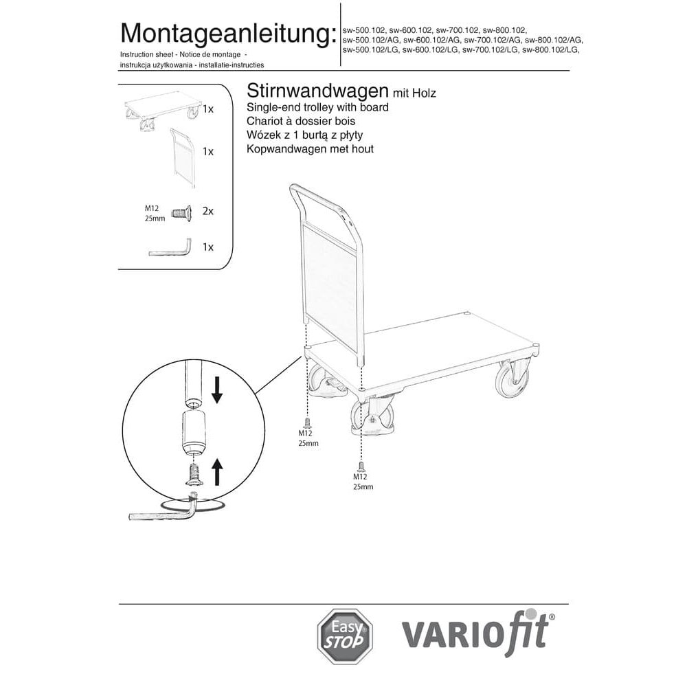 Stirnwandvogn 400 kg Typ S + EasySTOP-0