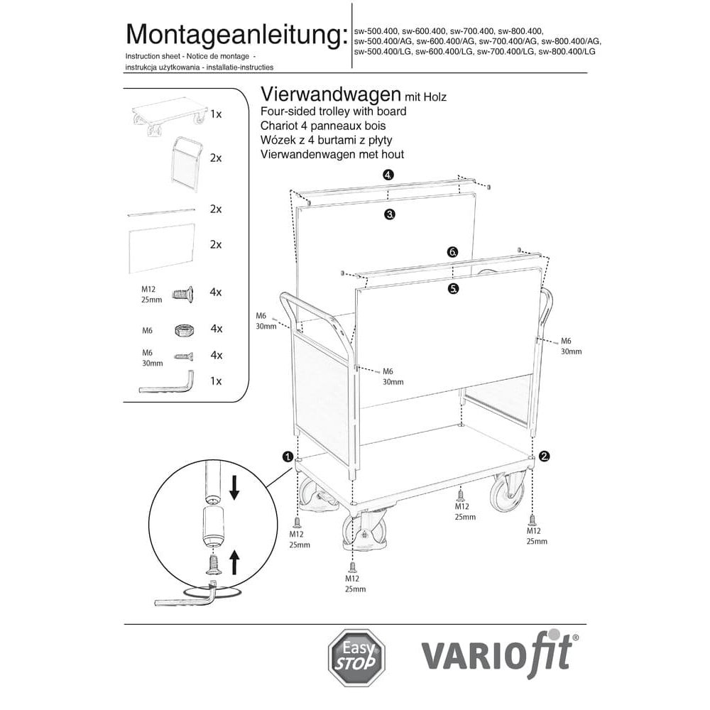 Firevogn 500 kg Typ M + EasySTOP-0