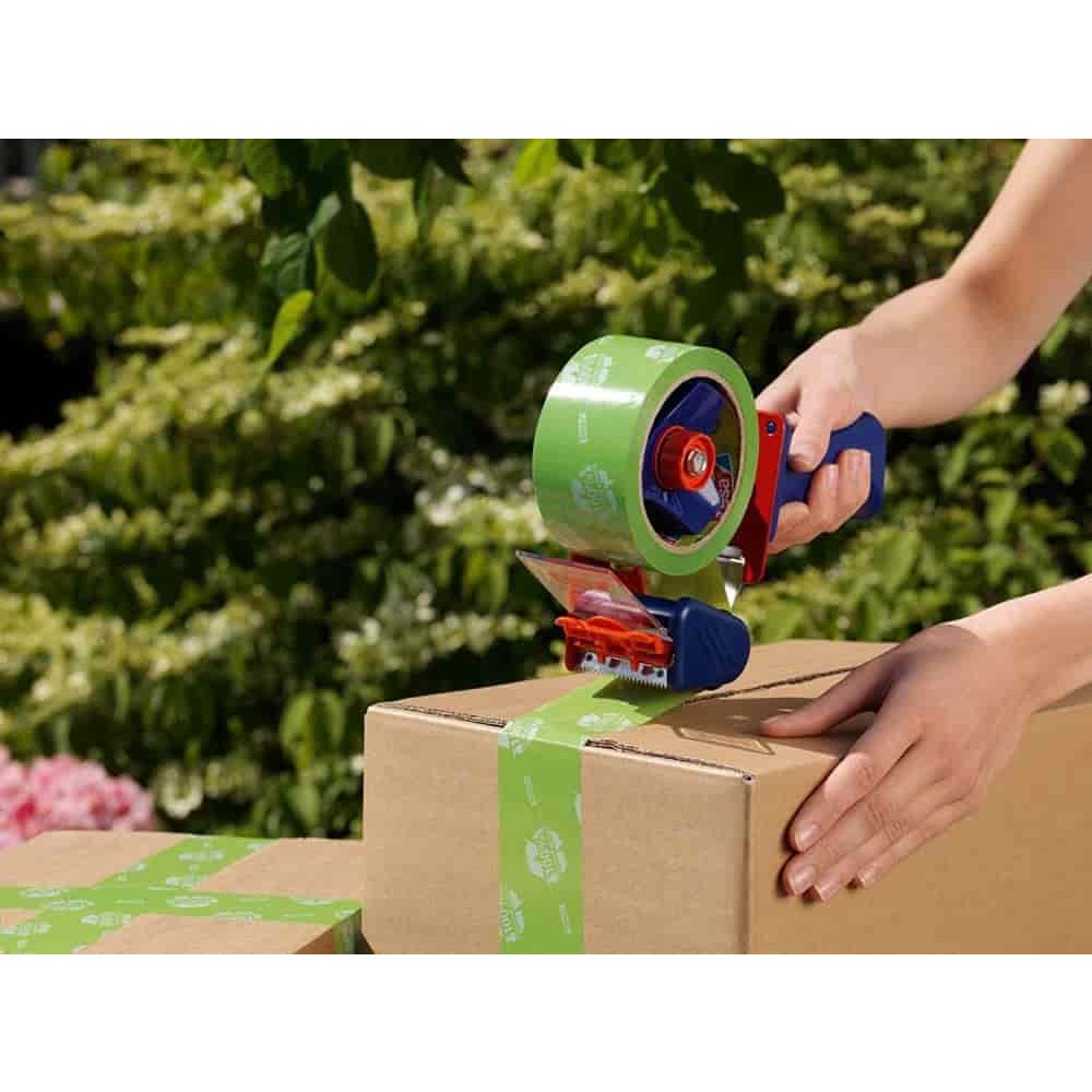 tesa tesapack Pakke tape 58156 PP økologisk 50 mm x 66 m (grøn)-0