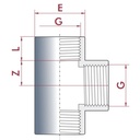 PVC-U T-stykke IG 3/4" PN10-0