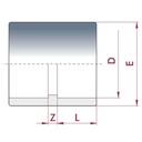 PVC-U Limkobling 20 mm PN16-0