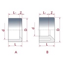 PVC-U Reduktion kort 25 mm x 20 mm PN16-0