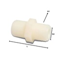 Slangeforbinder Plast Dobbeltstuds 1"-0