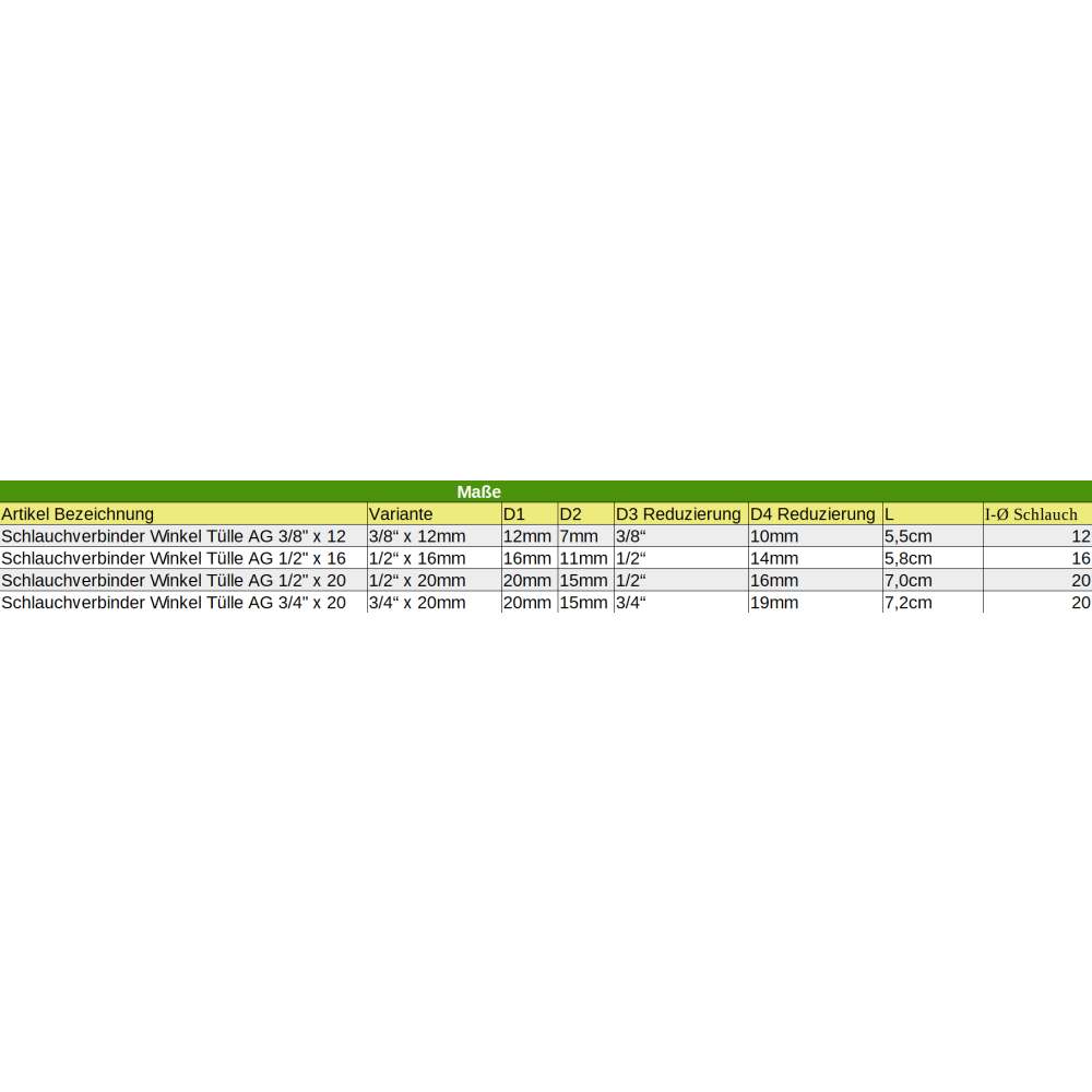 Slangeforbinder Plast Vinkel Studs x AG 3/8" x 12mm-1