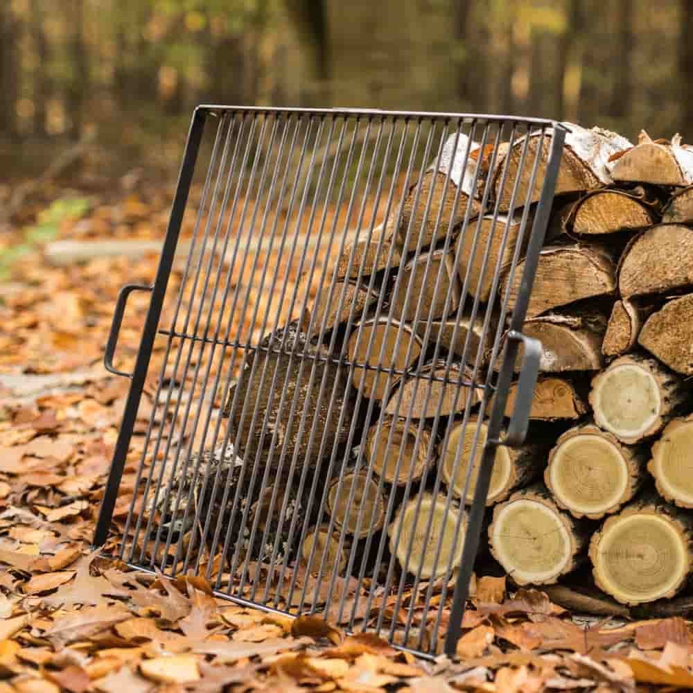 Grillrist af naturstål 50 x 50 cm til ildskål 70 cm