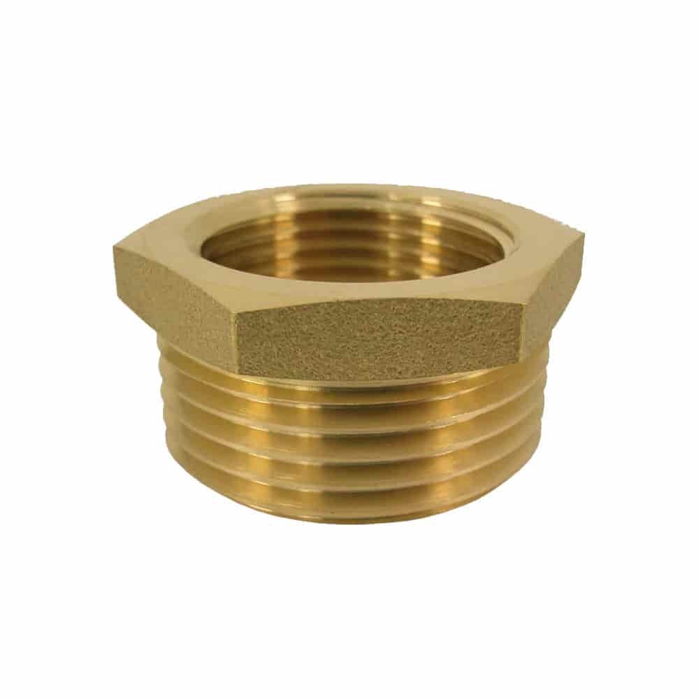 Threaded Fitting Brass Reducer 1 1/4" M x 1" F