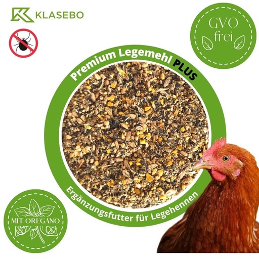 [BONI-42471] 25 kg Premium Legemehl PLUS med Oregano - Fjerkræfoder til høns, gæs, ænder