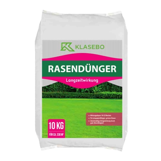 [BONI-14012] 10kg Græsgødning Langtidseffekt KLASEBO 20+5+8 NPK 330m²