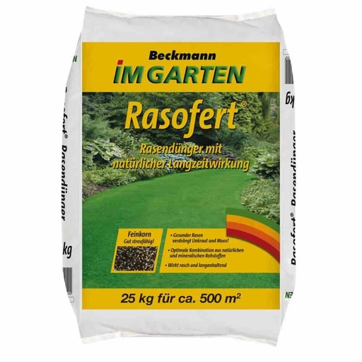 [BONI-10120] Plænegødning Rasofert 25kg organisk mineralisk 12+3+5 til ca. 500m²